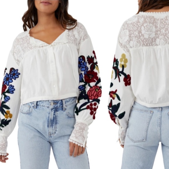 SALE Free People meadows blouse